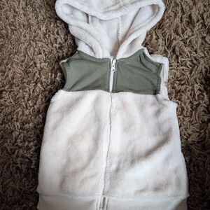 Carter's White and Green Vest